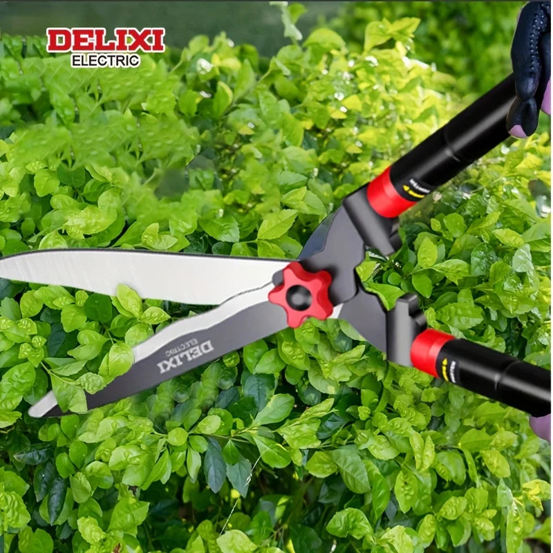 Delix Electric Garden Hedge Shears 10 Inch 12 Inch Manual Hedge Clippers for Shaping Shrubs and Trimming Bushes