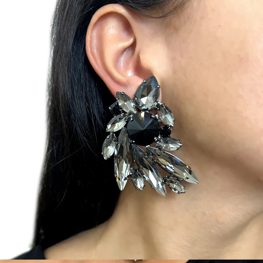 Stonefans Black Dubai Jewelry Set Necklace And Earring Set