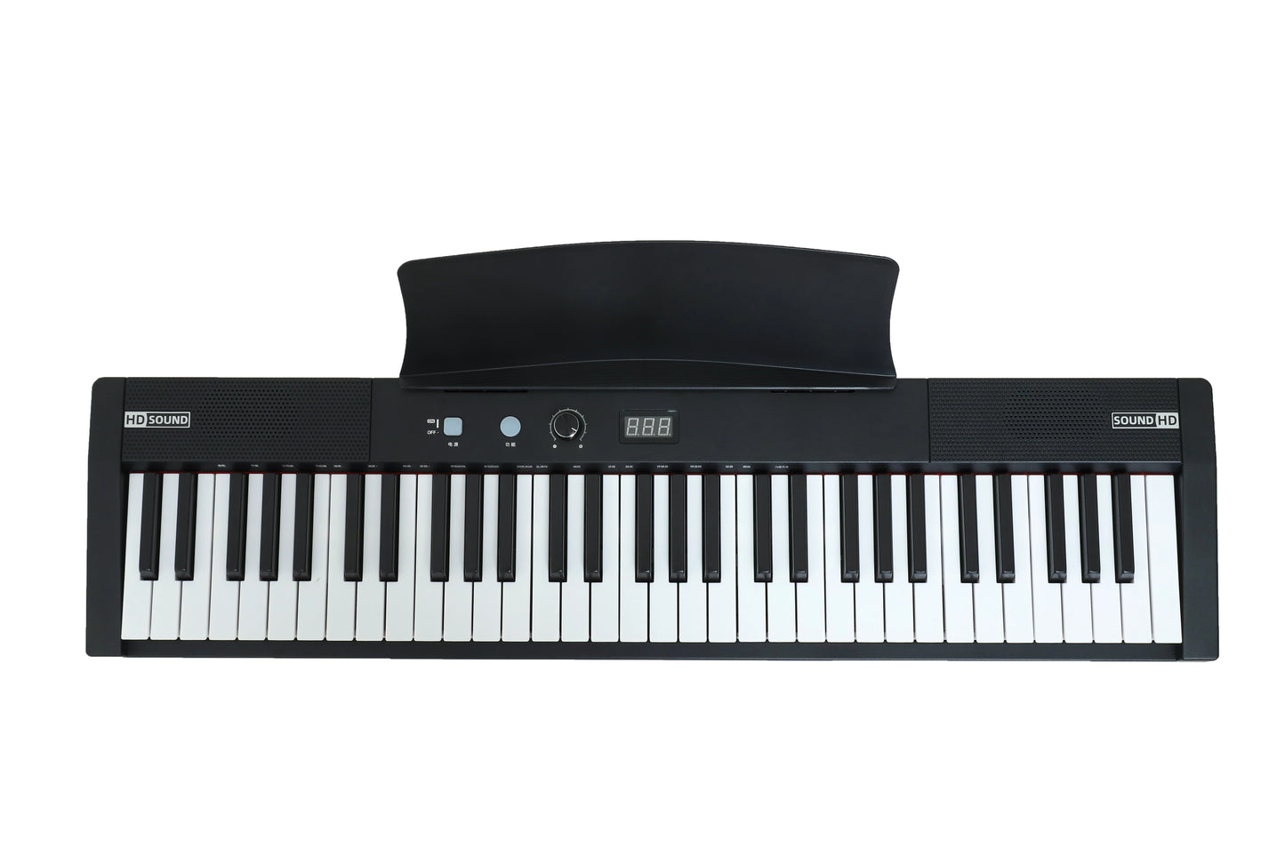 61 Key Semi-Weighted Digital Piano Keyboard with Power Supply Stand Stool and Microphone Set