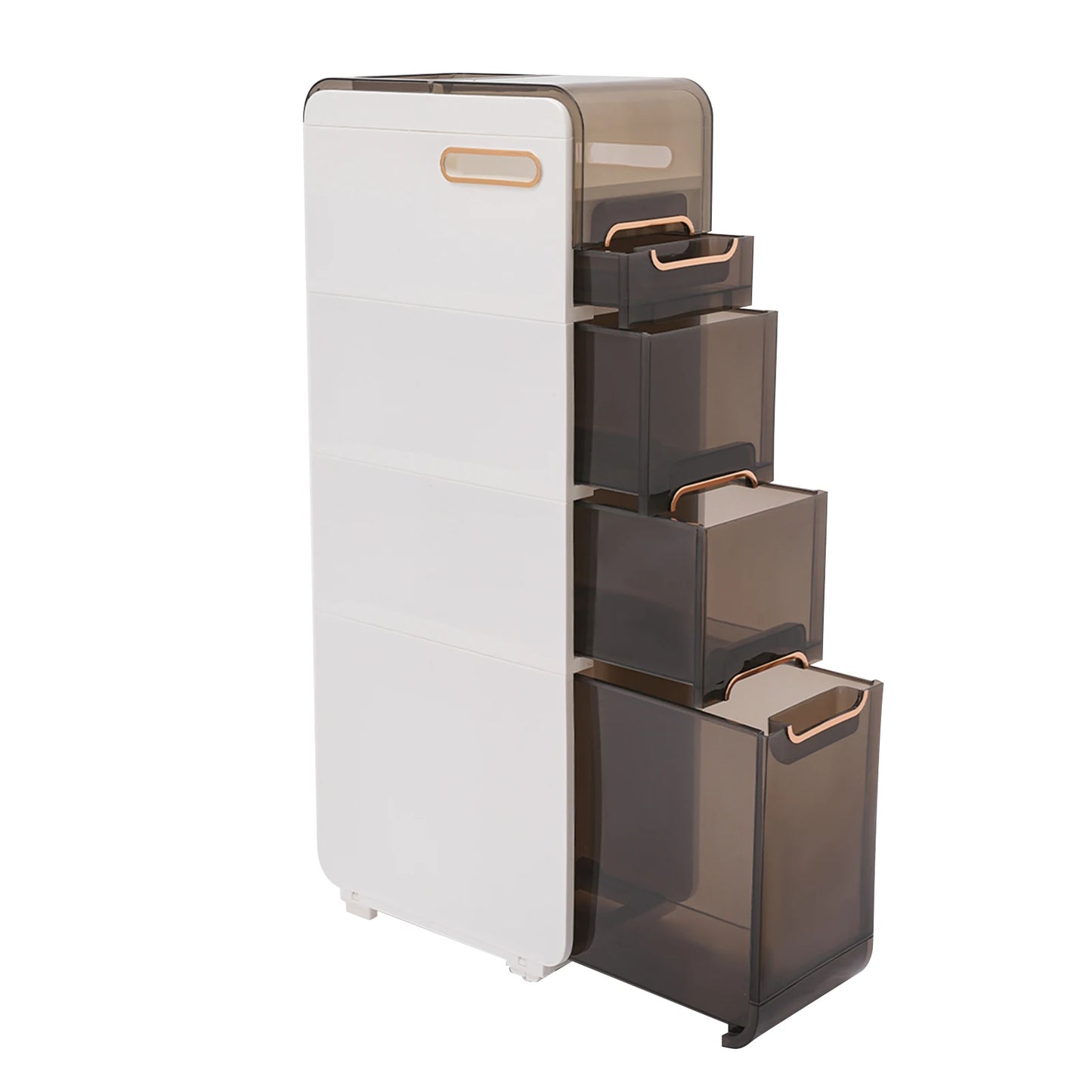 Modern Rectangular Floor Cabinet With Toilet Paper Holder