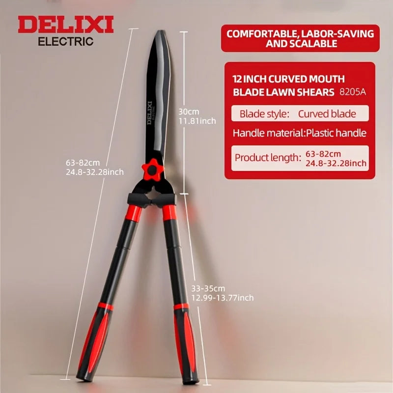 Delix Electric Garden Hedge Shears 10 Inch 12 Inch Manual Hedge Clippers for Shaping Shrubs and Trimming Bushes