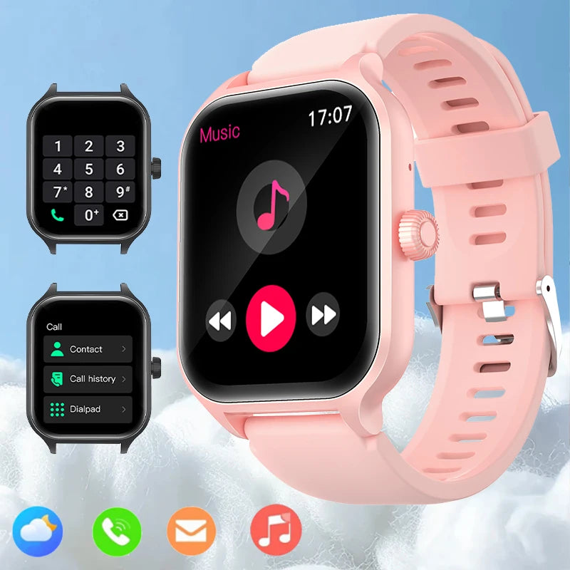 Smart Watch with Wireless Calling Dial Multi Sport Mode Calling Reminder and Rejection SMS Reminder Compatible with iPhone and Android