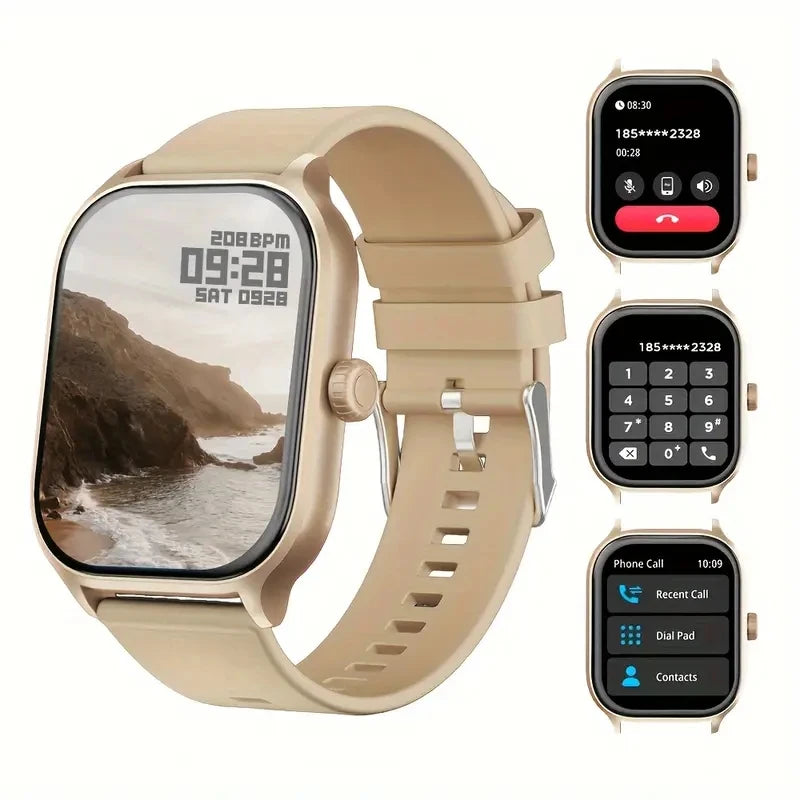 Smart Watch with Wireless Calling Dial Multi Sport Mode Calling Reminder and Rejection SMS Reminder Compatible with iPhone and Android