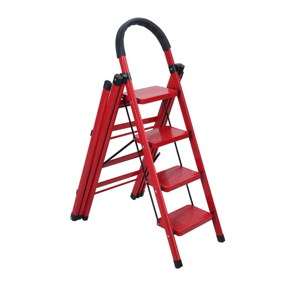 330lb Load Retractable Cloth Drying Rack Folding Clothes Non Slip 4 Step Ladder Indoor Outdoor Space Saving Home Balcony