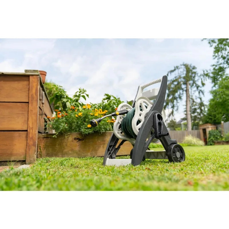 175 Feet Hose Reel Cart Durable and Portable for the Garden
