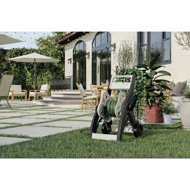 175 Feet Hose Reel Cart Durable and Portable for the Garden