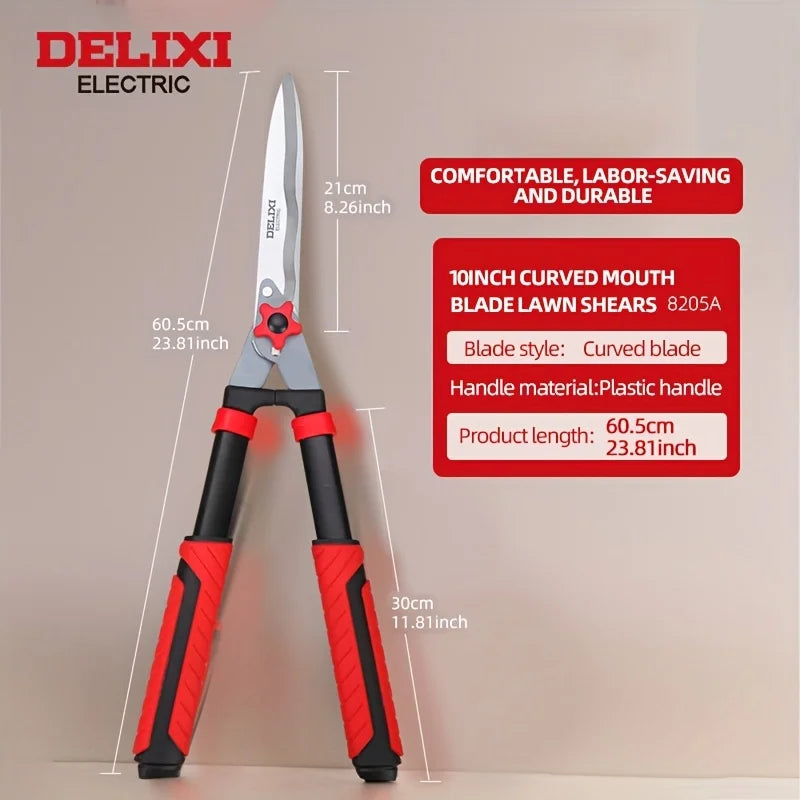 Delix Electric Garden Hedge Shears 10 Inch 12 Inch Manual Hedge Clippers for Shaping Shrubs and Trimming Bushes