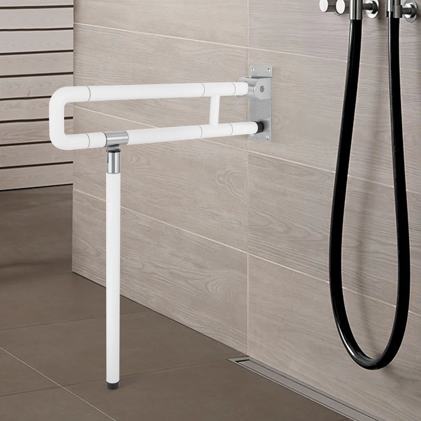 Toilet Handle Disabled Toilet Grab Bar Wall Grab Bar Bathroom Stand Assist Toilet Holder Handle Foldable Maximum