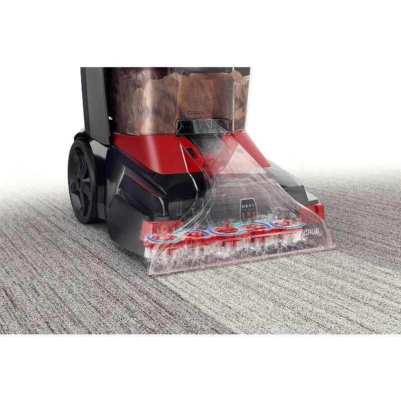 Efficient Carpet Cleaner Machine Upright Shampooer Commercial Grade Stain Remover Deep Cleaner with Heated Drying Black