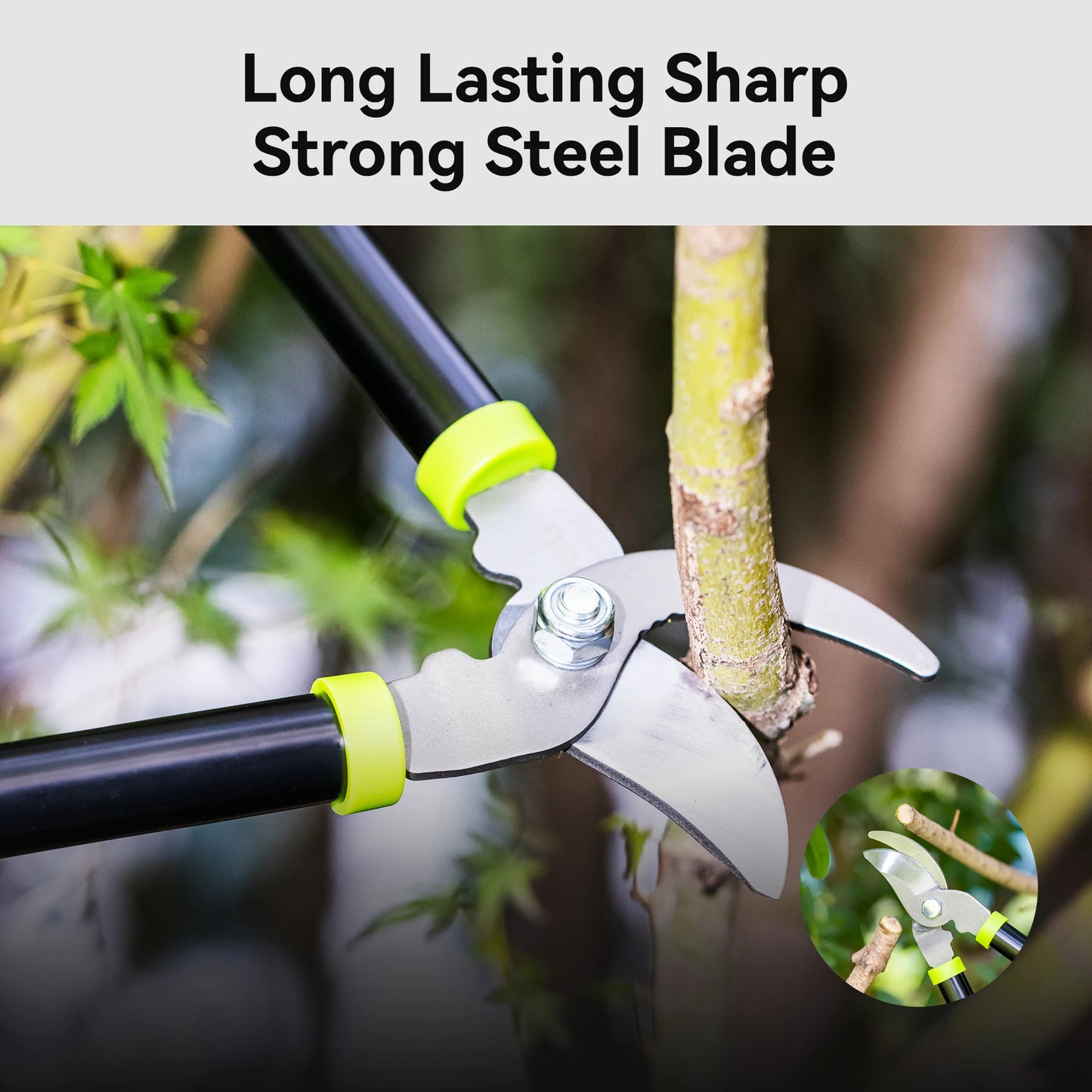 Deli 3-Piece Loppers, Hedge Clippers & Pruners Set, Heavy-Duty Garden Tools for Tree & Shrub Care, Branch Cutter & Tree Trimmer