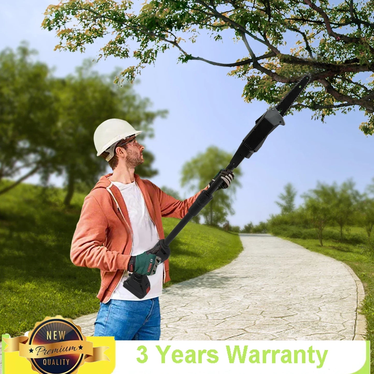 CNCEST High-quality Pole Saw Electric High Branch Saw W/ 1500mah Battery And Standard Charger Low Noise For Gardens,Farms,Parks
