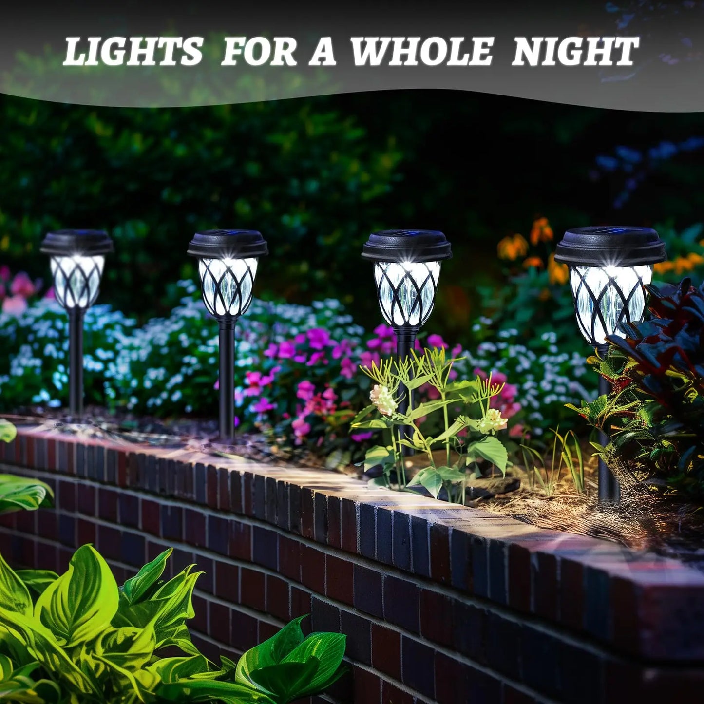 10 Pack Solar Powered Small Tube Light Lawn Garden Lamp