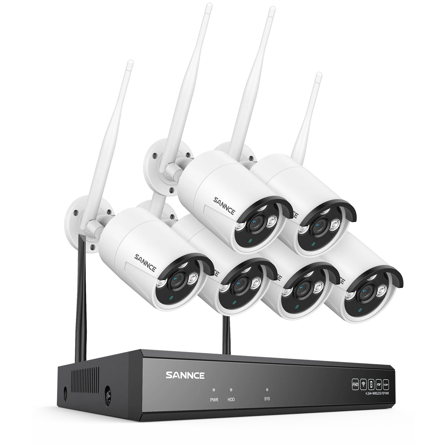 SANNCE 8 Channel Wireless NVR CCTV System 5MP IP Camera WiFi Audio Recording IR Night Vision Home Security Surveillance Kit