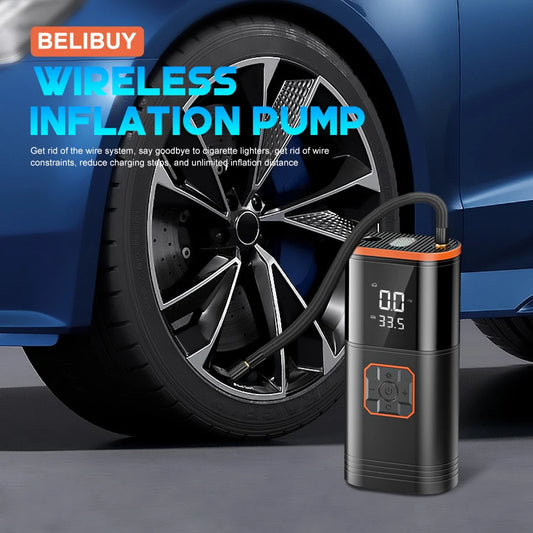 Belibuy Car Air Pump Air Compressor Tire Inflator USB Mobile Power Supply for Cars and Motorcycles