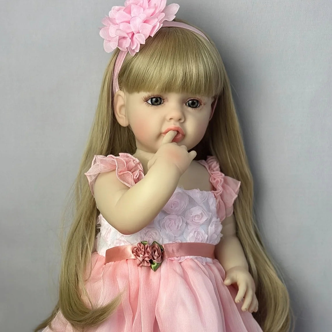 22 Inch Reborn Doll Full Body Vinyl Lifelike Princess Girl