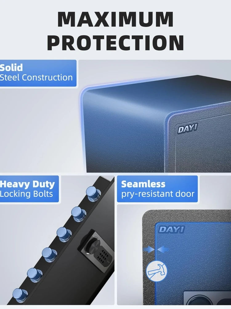 Cubic Feet Home Safe With Fireproof Waterproof Bag And Digital Keypad