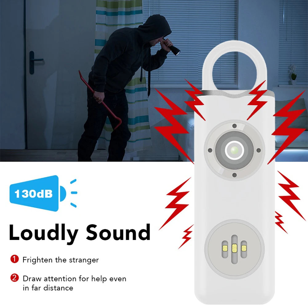 Carrying Scream Loud Alarm 130dB Personal Safety Flashlight