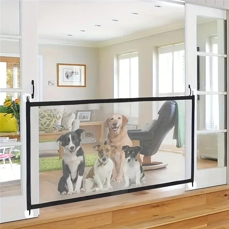 Heavy Duty Dog Barrier Fence With Hooks Insulated Mesh Foldable Breathable