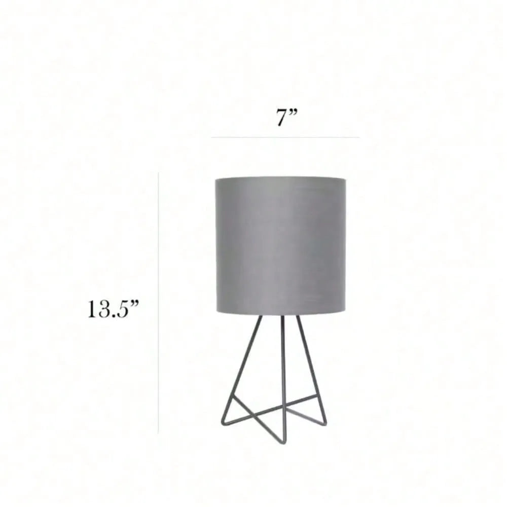 Table Lamp With Fabric Shade For Bedside And Living Room