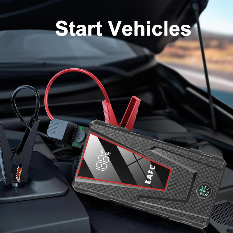 EAFC 1200A Car Jump Starter Wireless Charger Power Bank 12V