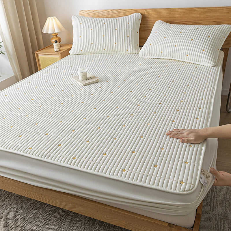 Waterproof Mattress Protector Embroidered Deep Pocket
