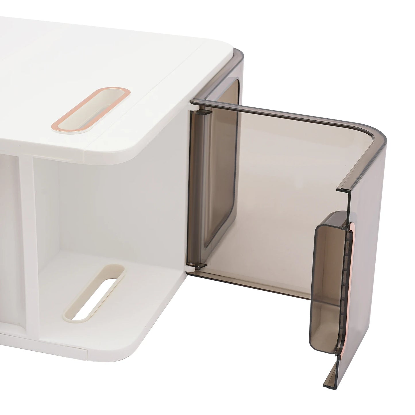 Modern Rectangular Floor Cabinet With Toilet Paper Holder