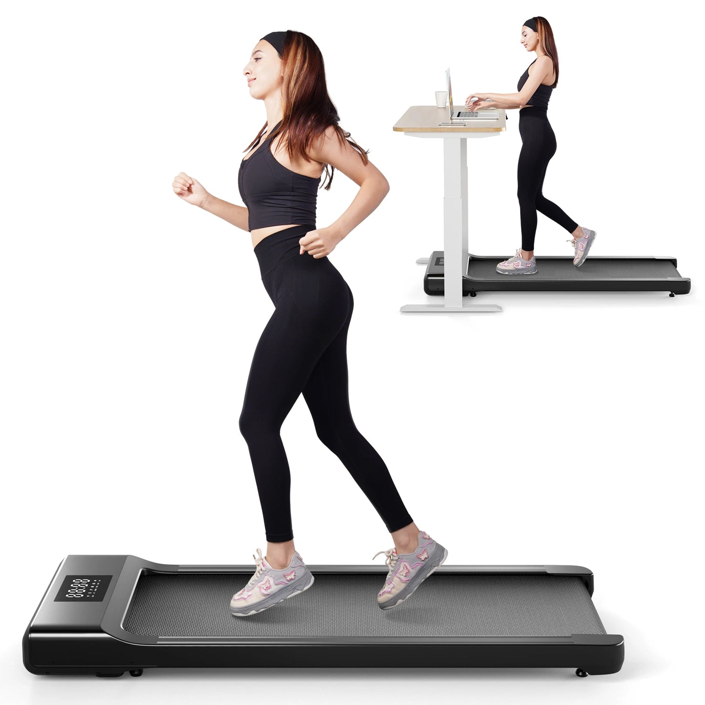 Home Treadmill 2 5HP Remote LCD Display Walking Pad