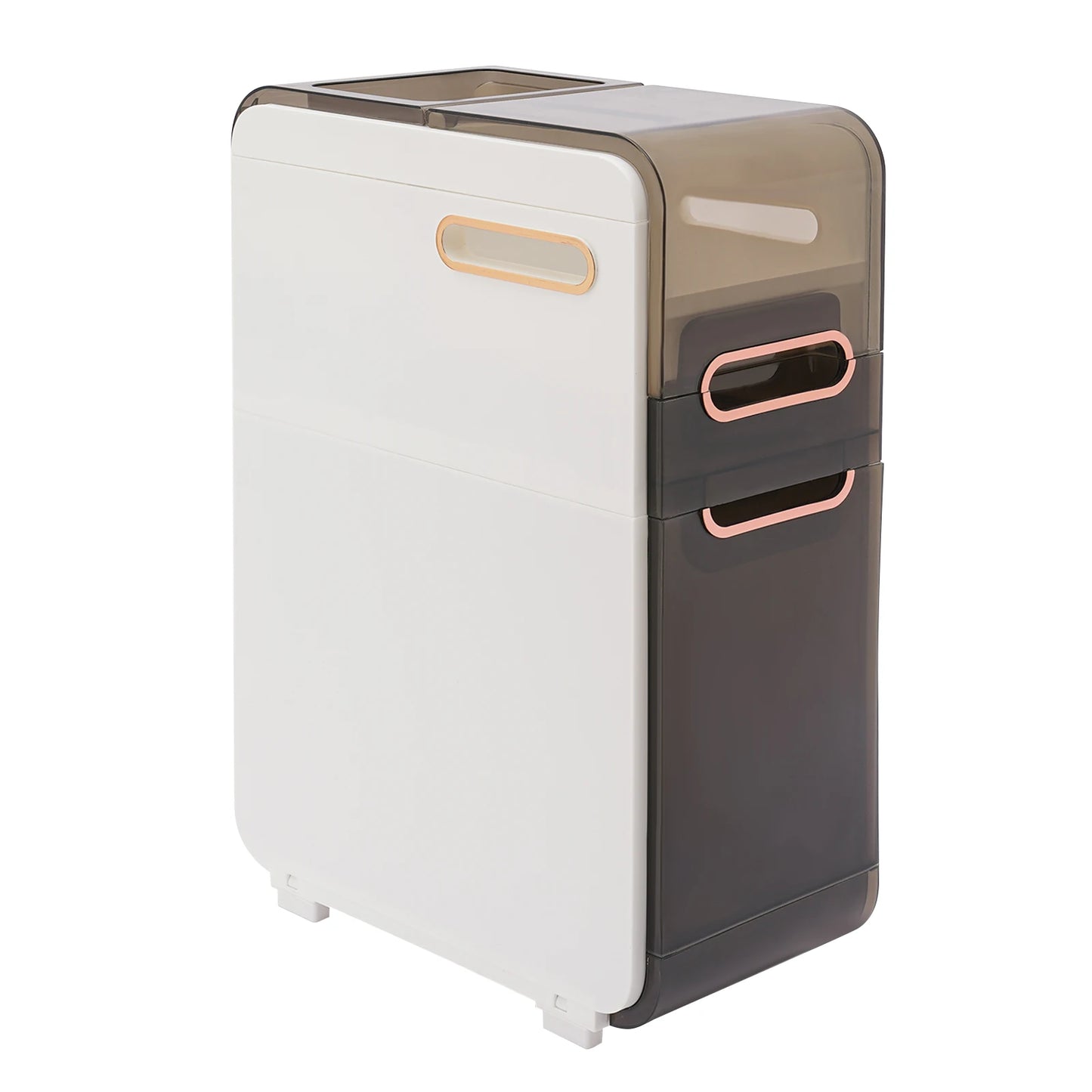 Modern Rectangular Floor Cabinet With Toilet Paper Holder