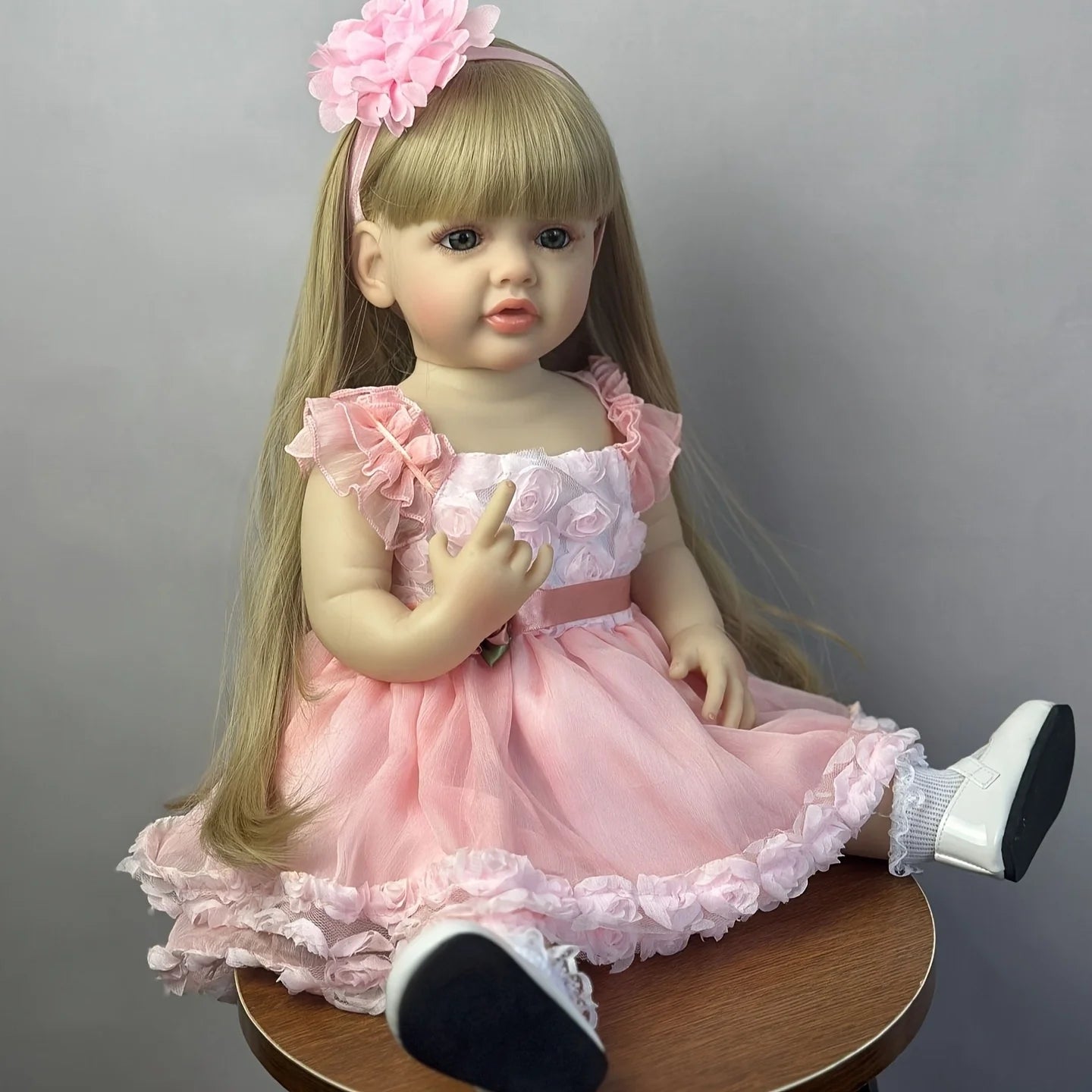 22 Inch Reborn Doll Full Body Vinyl Lifelike Princess Girl