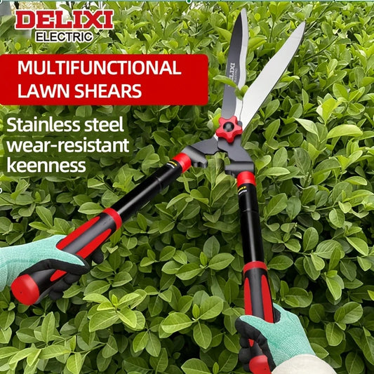 Delix Electric Garden Hedge Shears 10 Inch 12 Inch Manual Hedge Clippers for Shaping Shrubs and Trimming Bushes