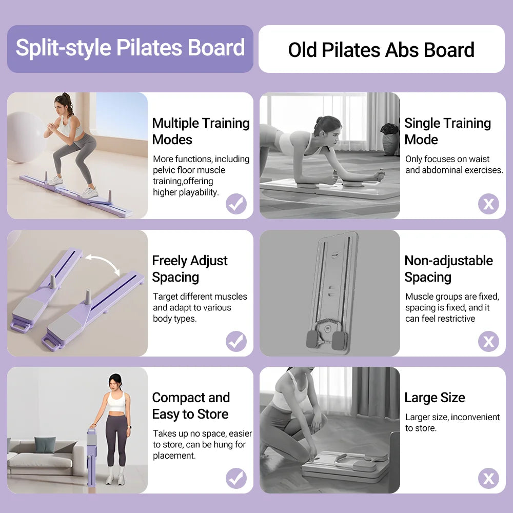 2 in 1 Abs Ski Board Pilates Reformer Trainer for Home Gym