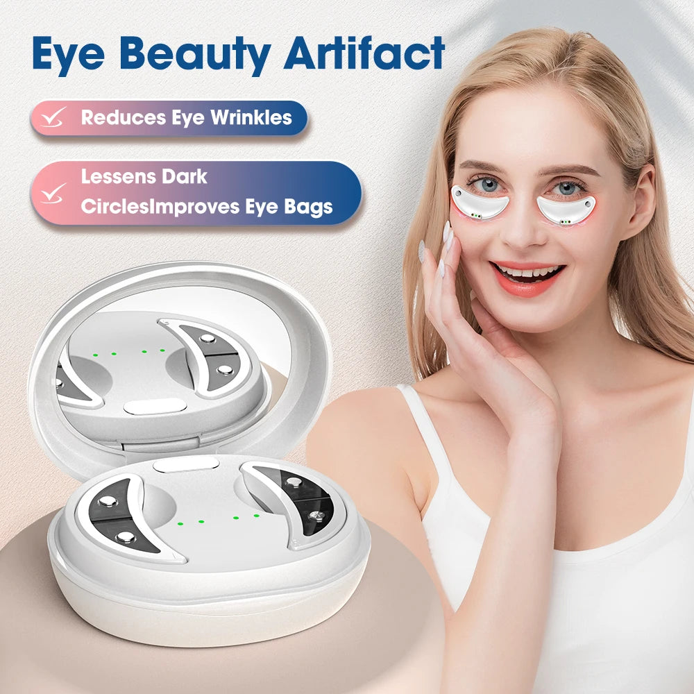 Micro Current Eye Massager With Red Light Pulse Therapy For Dark Circles