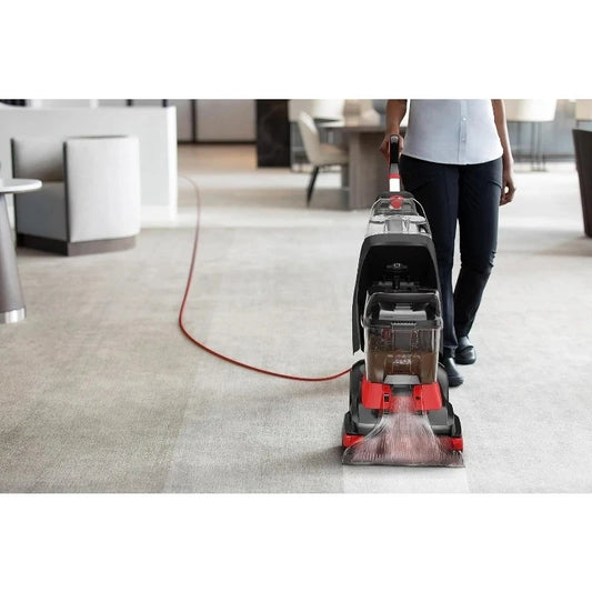 Efficient Carpet Cleaner Machine Upright Shampooer Commercial Grade Stain Remover Deep Cleaner with Heated Drying Black
