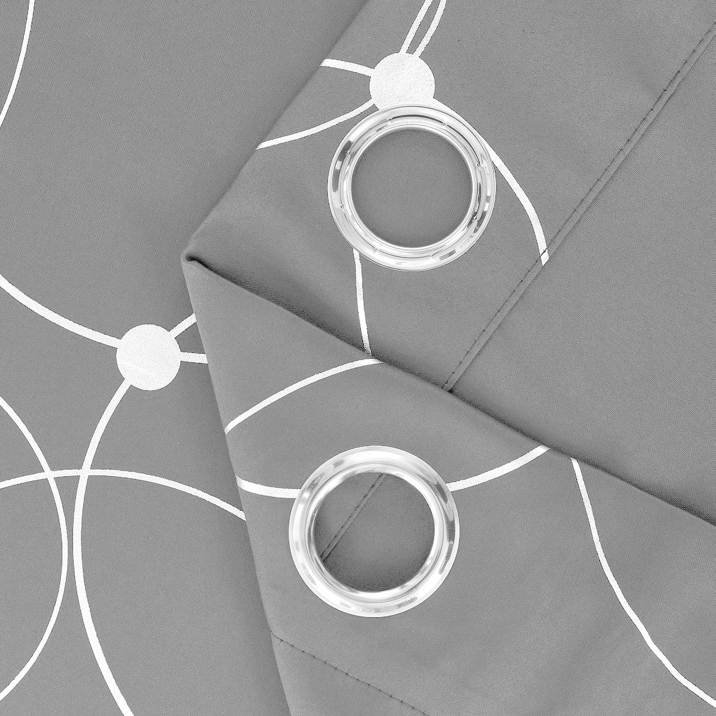 4 Pack Blackout Curtains Grommet Insulated Room Darkening Foil Print Bedroom