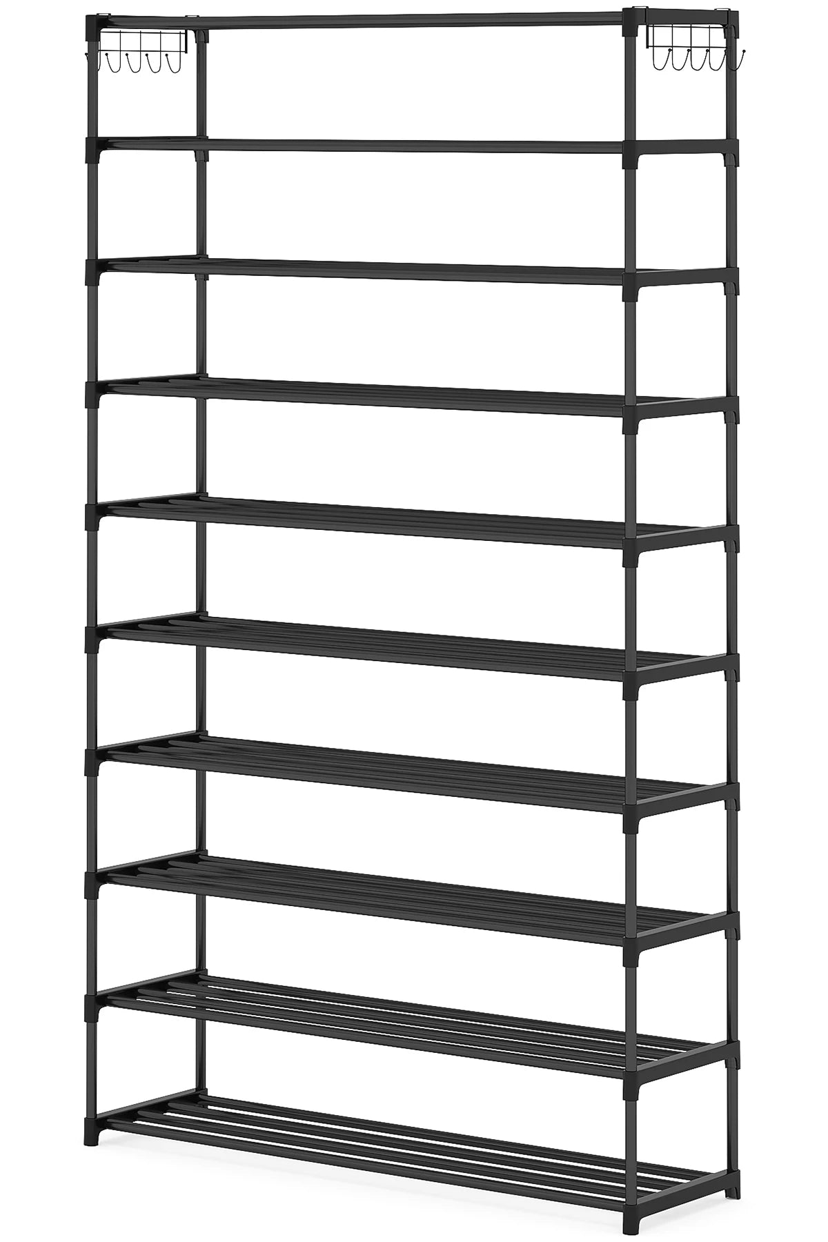 Tribesigns 10 Tier Shoe Rack Organizer With 4 Bins Drawers