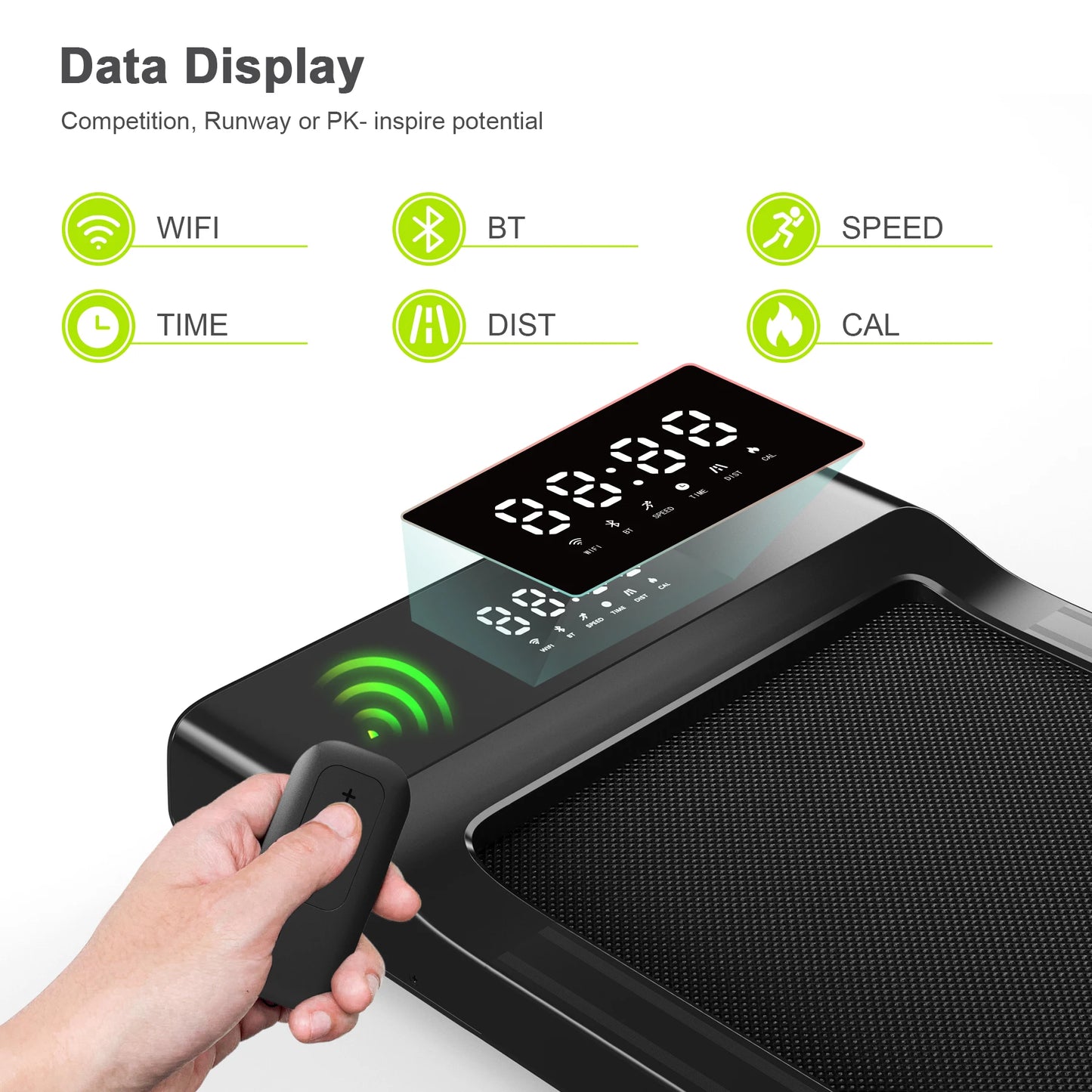 Home Treadmill 2 5HP Remote LCD Display Walking Pad