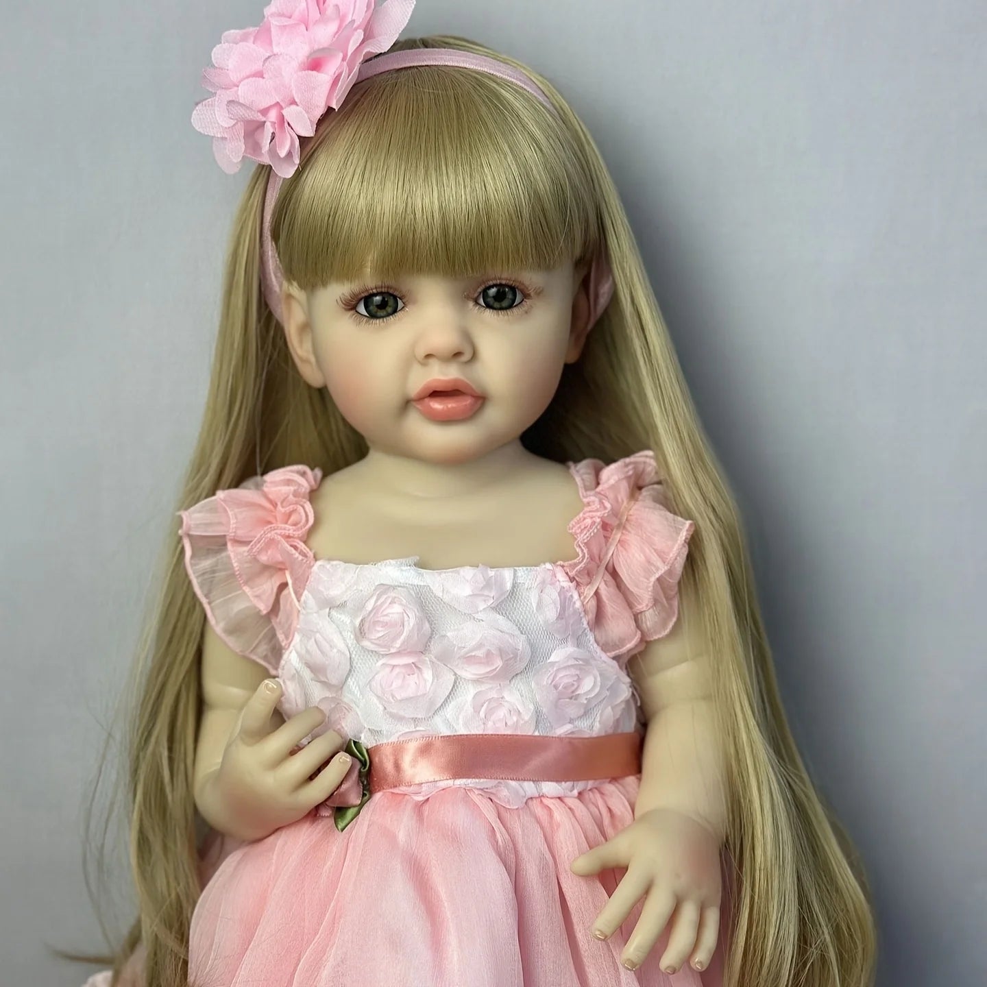 22 Inch Reborn Doll Full Body Vinyl Lifelike Princess Girl