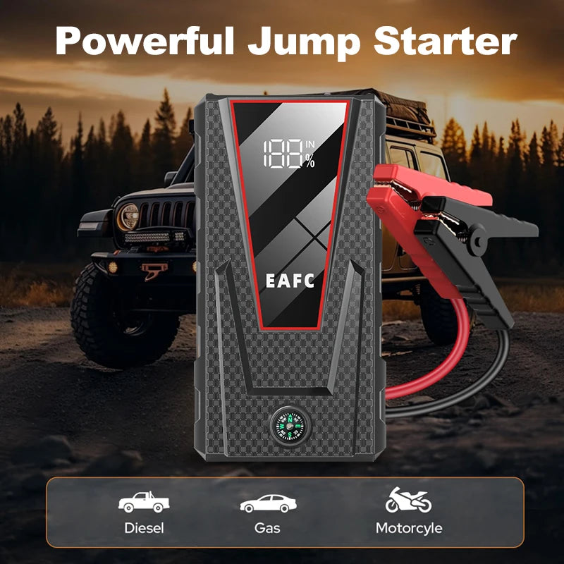 EAFC 1200A Car Jump Starter Wireless Charger Power Bank 12V