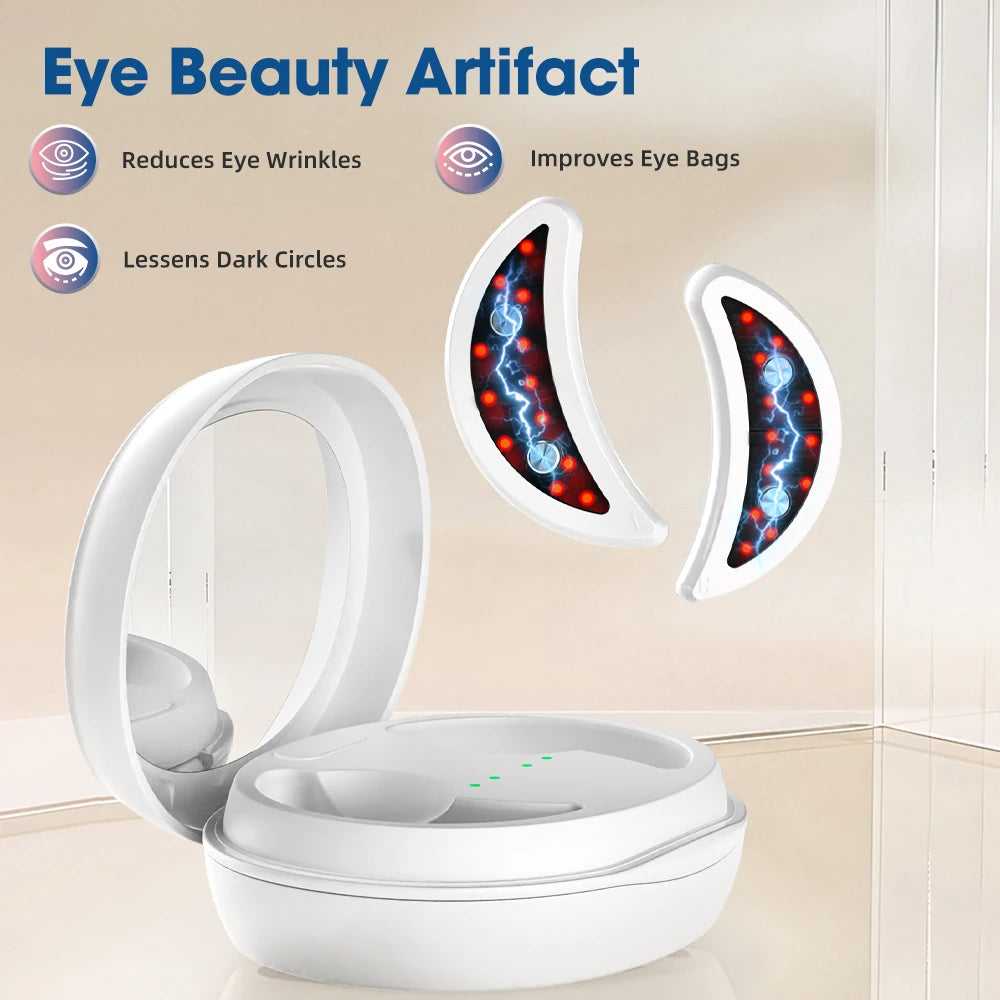 Micro Current Eye Massager With Red Light Pulse Therapy For Dark Circles