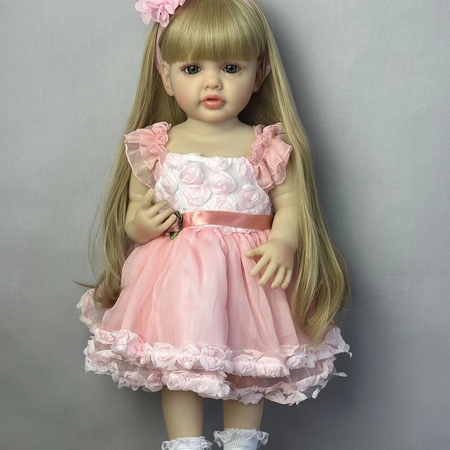 22 Inch Reborn Doll Full Body Vinyl Lifelike Princess Girl