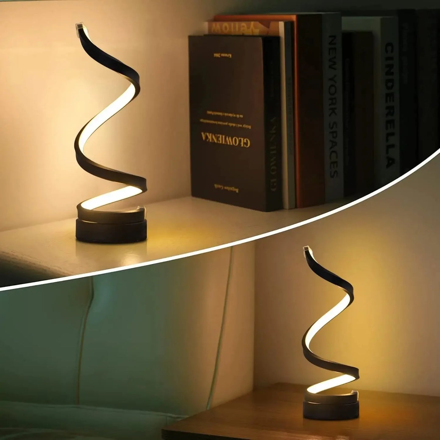 Modern Spiral Dimmable LED Table Lamp For Living Room