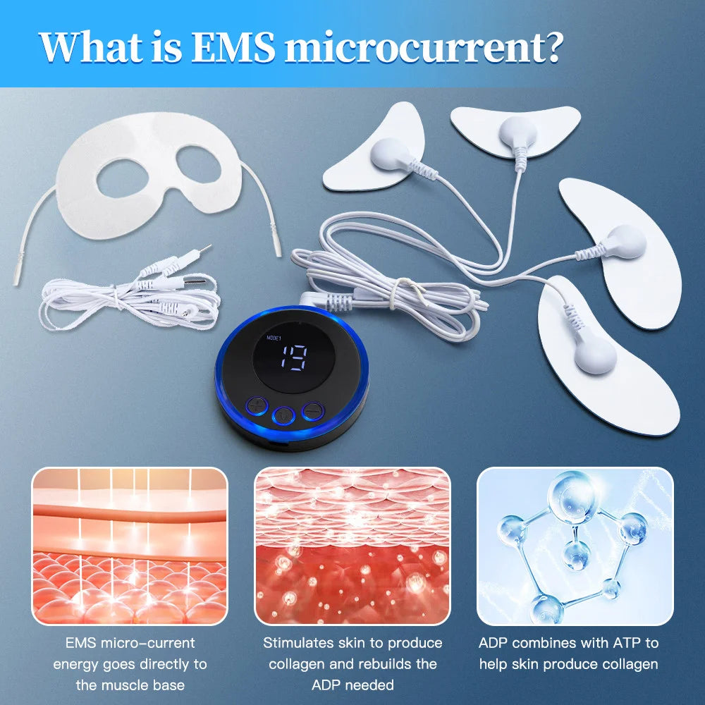 EMS Microcurrent Face Lifting Massager For Wrinkle Reduction Skin Tightening