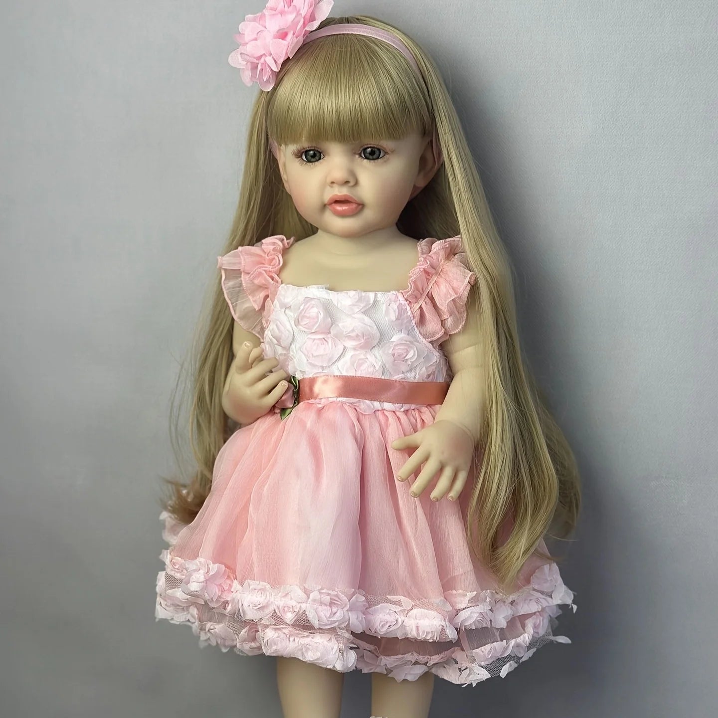 22 Inch Reborn Doll Full Body Vinyl Lifelike Princess Girl