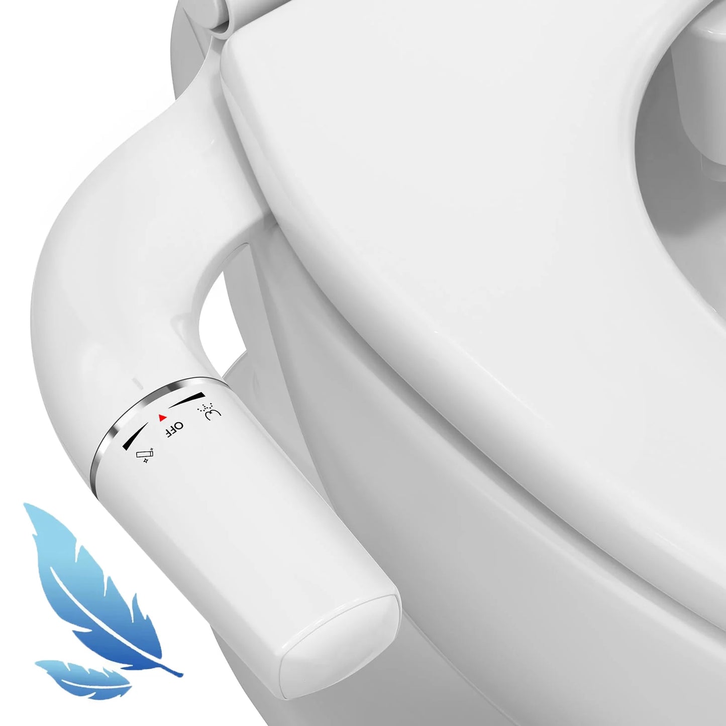 Ultra Slim Bidet Attachment For Toilet With Dual Nozzle Frontal Self Cleaning