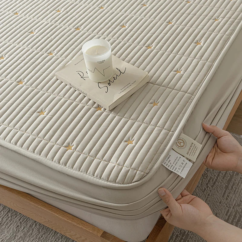 Waterproof Mattress Protector Embroidered Deep Pocket