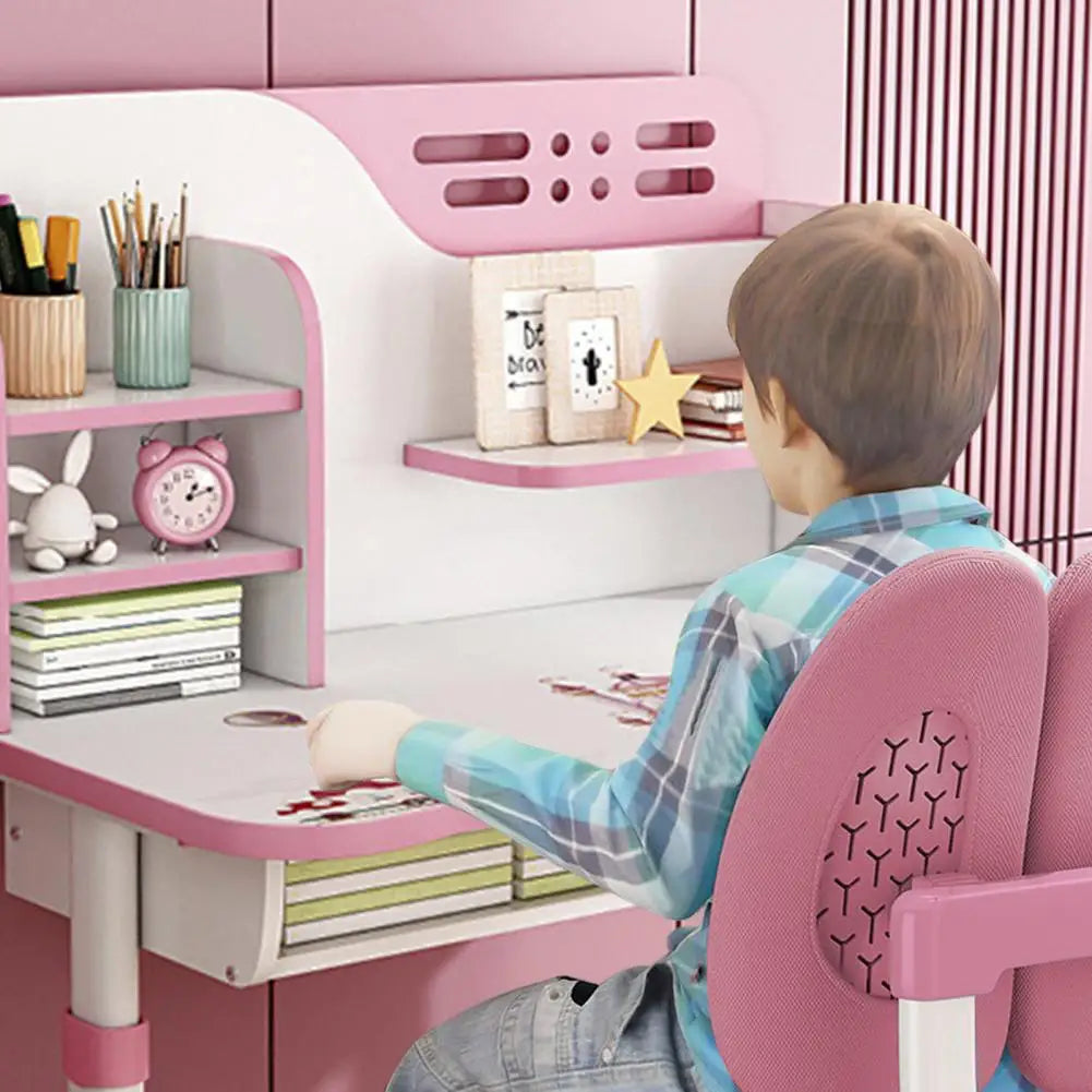 Height Adjustable Kids Premium Study Table and Chair Set with Writing Board