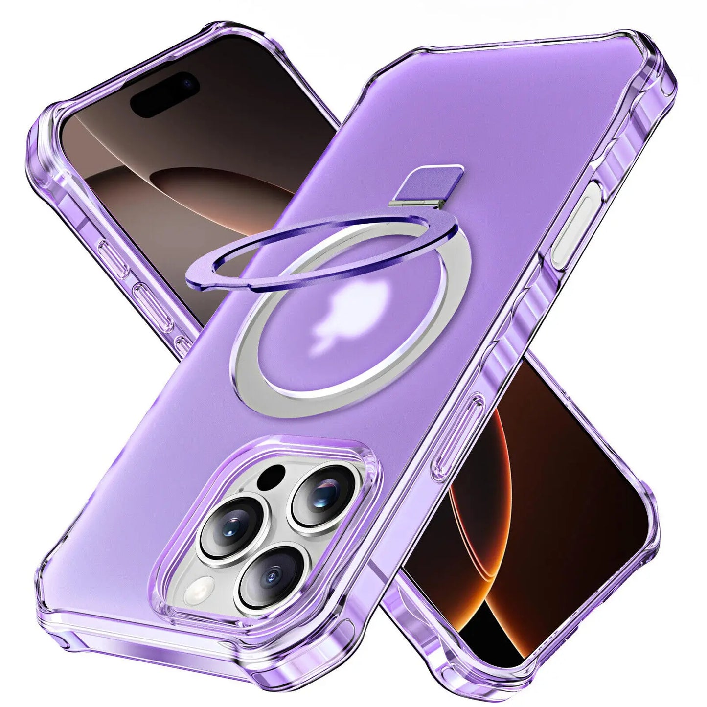 WeFor Magnetic Case For iPhone 16 Pro Max Plus With MagSafe Ring Stand