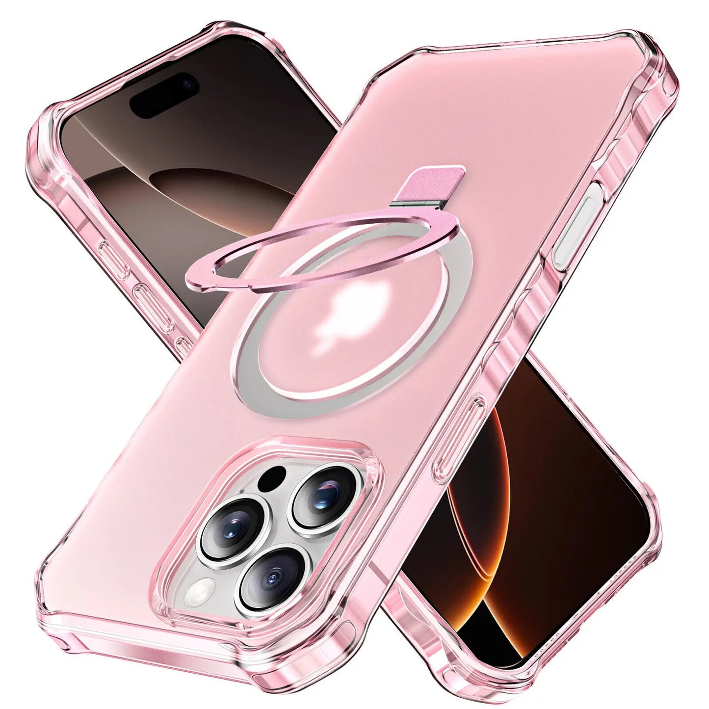 WeFor Magnetic Case For iPhone 16 Pro Max Plus With MagSafe Ring Stand