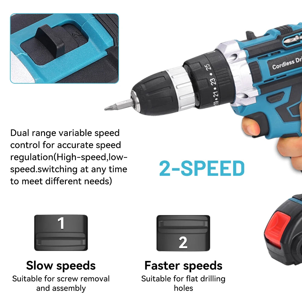 Makita 18V Battery Cordless Impact Drill 25 3 Torque
