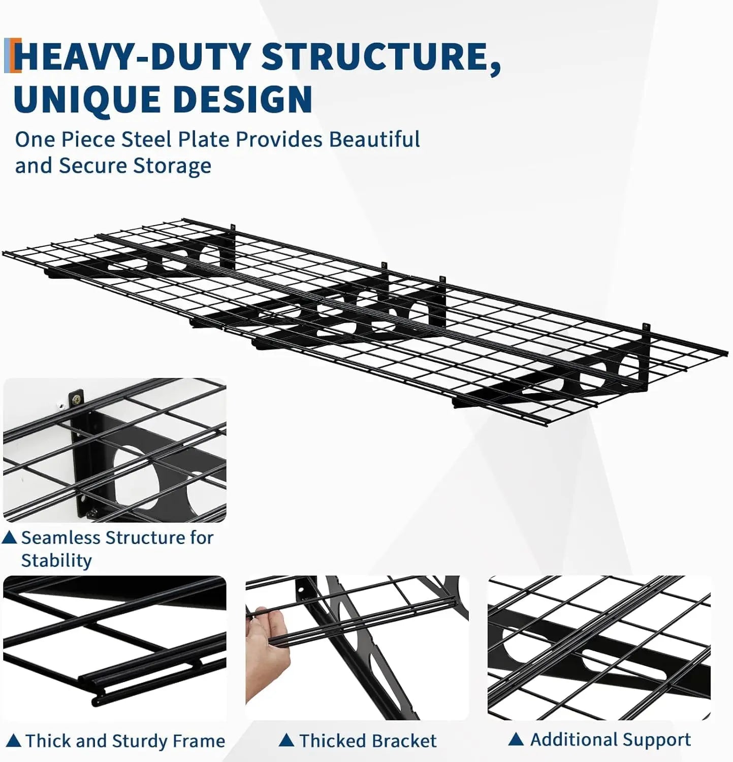 2 Pack Wall Mounted Garage Shelves 72 Inch Wide 24 Inch Deep Heavy Duty